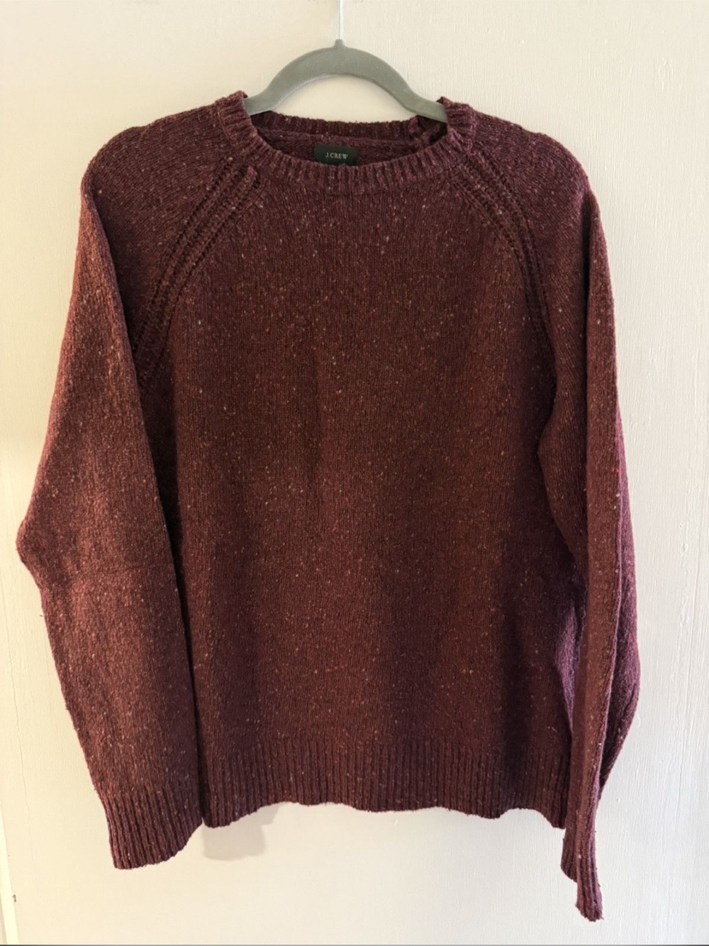 J. Crew Men's Burgundy Crewneck Sweater